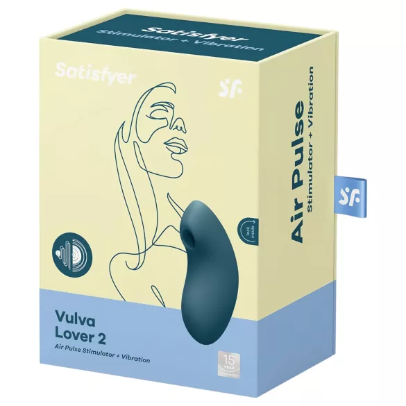 Satisfyer - klitorisstimulator med lufttryck - uppladdningsbar - blå