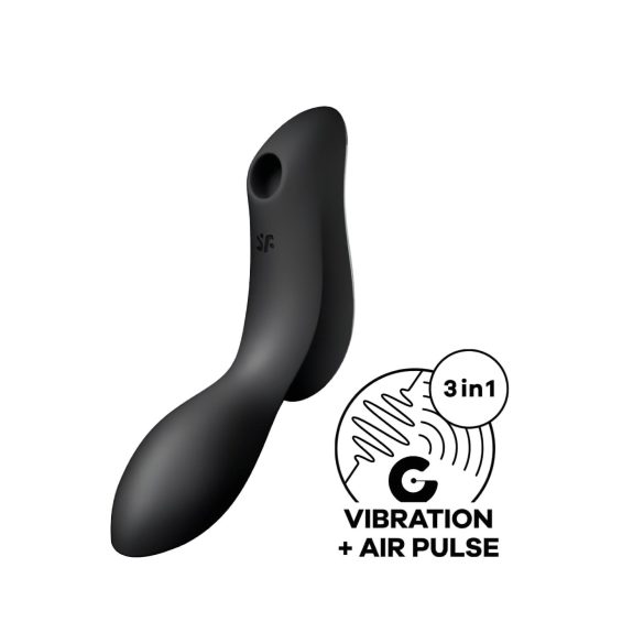 Satisfyer Curvy Trinity 2 - luftvåg 2-i-1 vibrator (svart)