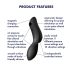 Satisfyer Curvy Trinity 2 - luftvåg 2-i-1 vibrator (svart)