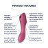 Satisfyer Curvy Trinity 3 - Luftvåg 2-i-1 vibrator (röd)