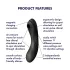 Satisfyer Curvy Trinity 4 - lufttrycksvibrator och vibrator - svart