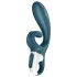 Satisfyer Hug Me - klitorisstimulator med arm - appstyrd - blå