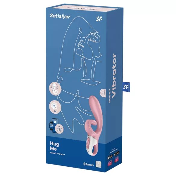 Satisfyer Hug Me - Appstyrd vibrator med klitoriskudde (rosa)