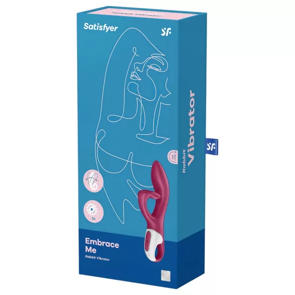 Satisfyer Embrace Me - vibrator med klitorisstimulering - uppladdningsbar - röd