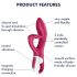 Satisfyer Embrace Me - uppladdningsbar klitorisvibrator (röd)