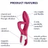 Satisfyer Embrace Me - vibrator med klitorisstimulering - uppladdningsbar - röd