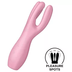   Satisfyer Threesome 3 - klitorisstimulator vibrator uppladdningsbar rosa