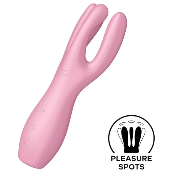 Satisfyer Threesome 3 - uppladdbar klitorisvibrator (rosa)