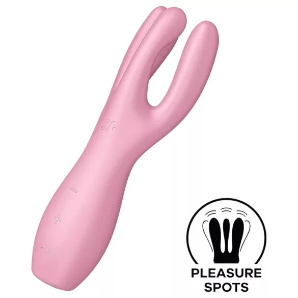Satisfyer Threesome 3 - klitorisstimulator vibrator uppladdningsbar rosa
