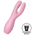 Satisfyer Threesome 3 - klitorisstimulator vibrator uppladdningsbar rosa