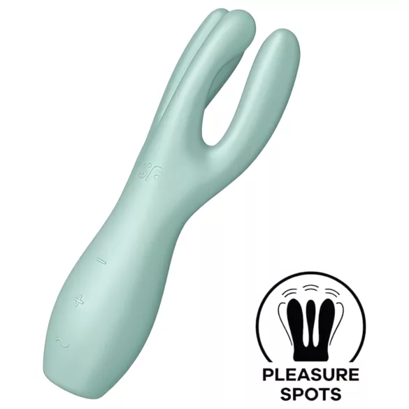 Satisfyer Threesome 3 - uppladdningsbar klitorisstimulator (mint)