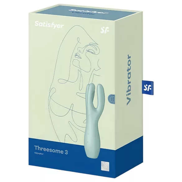 Satisfyer Threesome 3 - uppladdningsbar klitorisstimulator (mint)