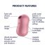Satisfyer Cotton Candy - lufttrycksvibrator för klitoris (korall)