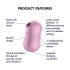 Satisfyer Cotton Candy - uppladdningsbar luftvågsklitorisvibrator (lila)