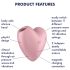 Satisfyer Cutie Heart - uppladdbar lufttrycksvibrator för klitoris (rosa)