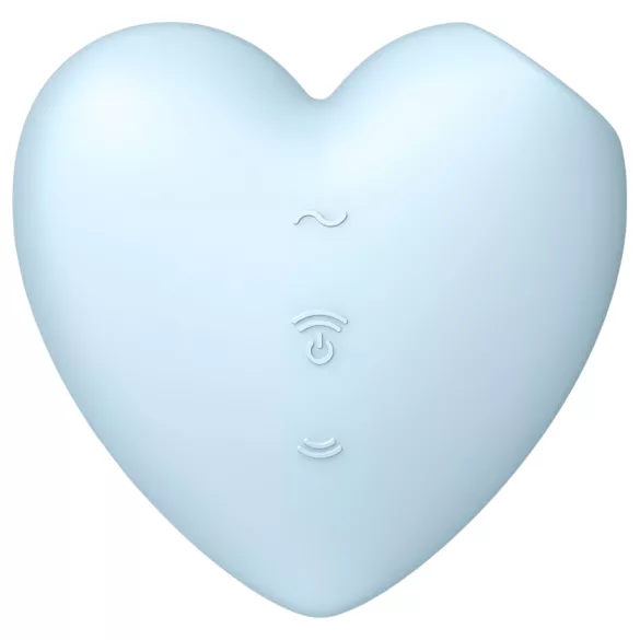Satisfyer Cutie Heart - lufttrycksvibrator för klitoris - uppladdningsbar - blå