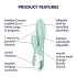 Satisfyer Air Pump Bunny 5 - Appstyrd uppblåsbar vibrator (mint)