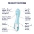 Satisfyer Air Pump Vibrator 5 - smart uppblåsbar vibrator (blå)