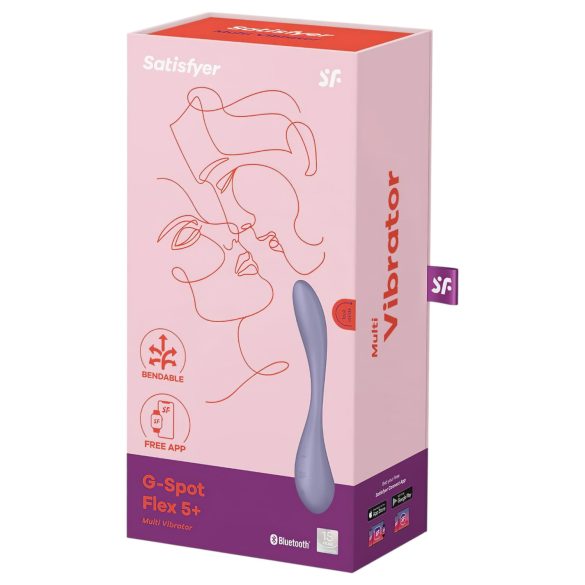 Satisfyer - G-punktsvibrator böjbar - smart funktion - lila