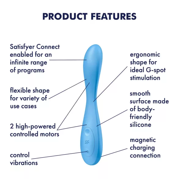 Satisfyer G-spot Flex 4 - App-styrd G-punktvibrator (turkos)