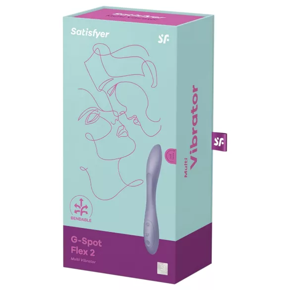 Satisfyer - G-punkt vibrator - böjbar, uppladdningsbar, vattentät - lila
