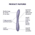 Satisfyer - G-punkt vibrator - böjbar, uppladdningsbar, vattentät - lila