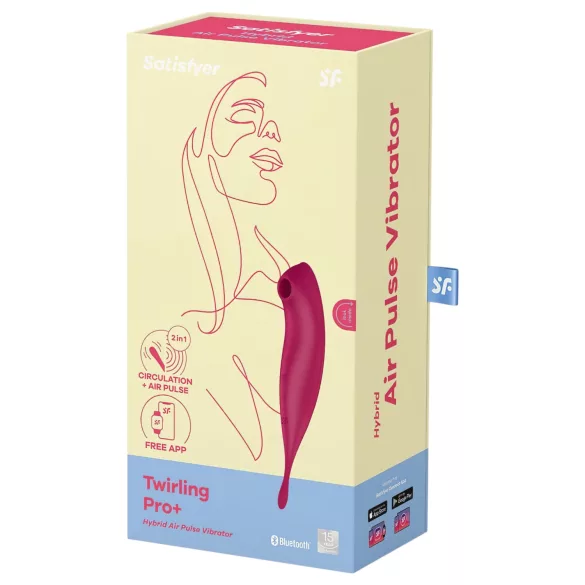 Satisfyer Twirling Pro - appstyrd klitorisstimulator (röd)