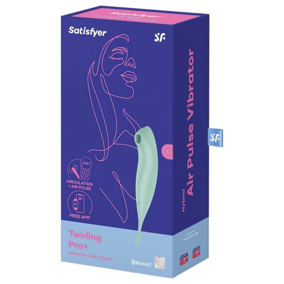 Satisfyer Twirling Pro - klitorisstimulator och vibrator - 2i1 - mintgrön