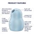 Satisfyer Pro To Go 1 - Luftvågsklitorisvibrator (blå)