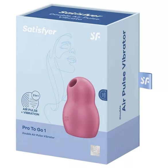 Satisfyer Pro To Go 1 - klitorisstimulator med lufttryck - uppladdningsbar - röd