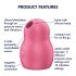 Satisfyer Pro To Go 1 - uppladdningsbar luftvibrator för klitoris (röd)