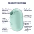 Satisfyer Pro To Go 2 - lufttryck klitorisstimulator - uppladdningsbar - mint
