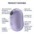Satisfyer Pro To Go 2 - uppladdbar klitorisstimulator med luftvågor (lila)