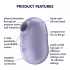 Satisfyer Pro To Go 2 - lufttryck vibrator för klitoris - uppladdningsbar - lila