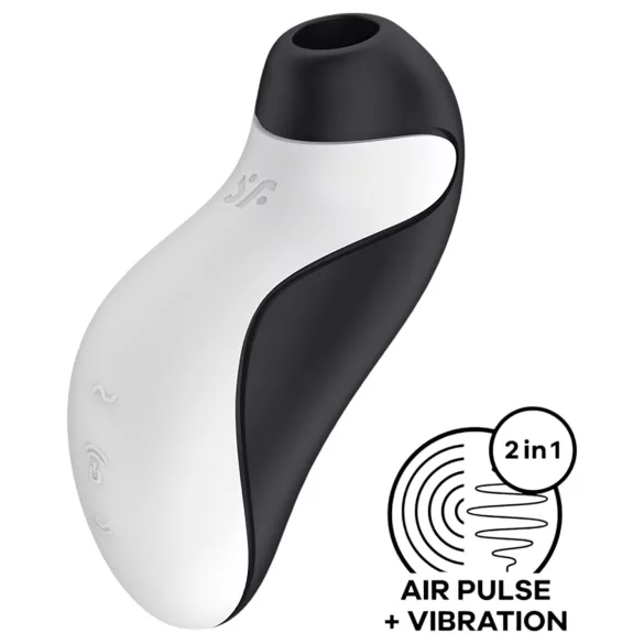 Satisfyer Orca - lufttrycksvibrator för klitoris - vattentät - svart/vit