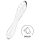 Satisfyer Dazzling Crystal 1 - Dubbeländad glasdildo (transparent)
