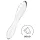 Satisfyer Dazzling Crystal 1 - dubbeländad glasdildo - transparent