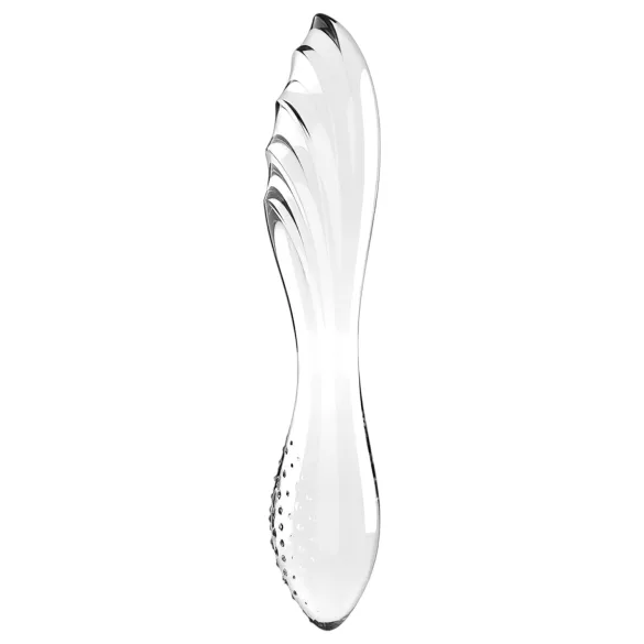 Satisfyer Dazzling Crystal 1 - dubbeländad glasdildo - transparent