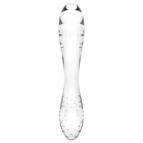 Satisfyer Dazzling Crystal 1 - dubbeländad glasdildo - transparent