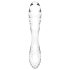 Satisfyer Dazzling Crystal 1 - Dubbeländad glasdildo (transparent)