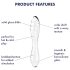 Satisfyer Dazzling Crystal 1 - Dubbeländad glasdildo (transparent)