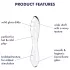 Satisfyer Dazzling Crystal 1 - dubbeländad glasdildo - transparent