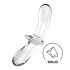 Satisfyer - dubbeldildo glas - transparent