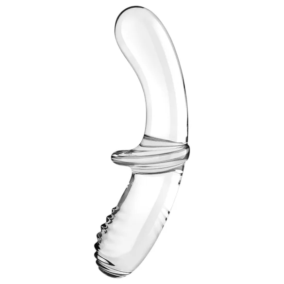 Satisfyer - dubbeldildo glas - transparent