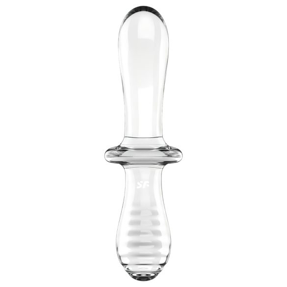 Satisfyer - dubbeldildo glas - transparent