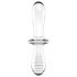 Satisfyer Double Crystal - Dubbeländad glasdildo (genomskinlig)