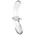 Satisfyer - dubbeldildo glas - transparent