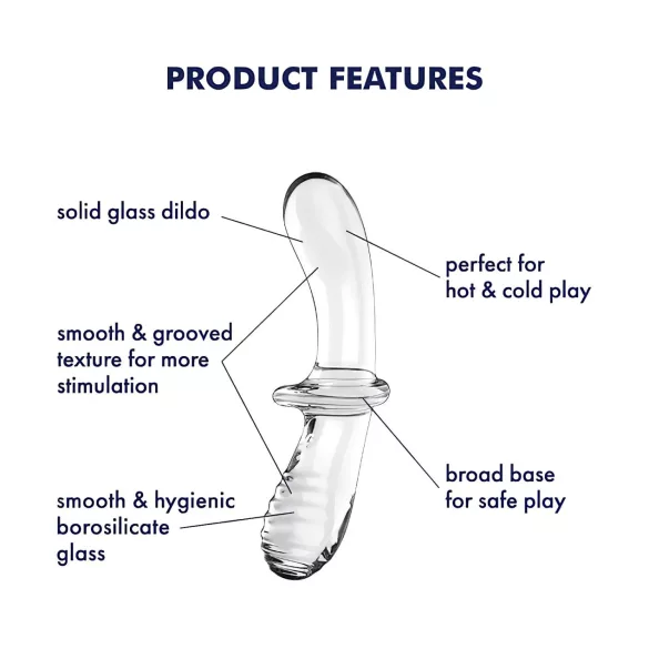 Satisfyer - dubbeldildo glas - transparent
