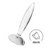 Satisfyer Glittrig Kristall - Räfflad glasdildo (genomskinlig)