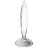 Satisfyer Glittrig Kristall - Räfflad glasdildo (genomskinlig)